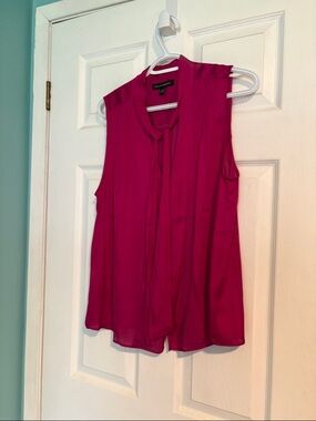 Banana Republic Sleeveless Tie-Neck Camisole - Magenta